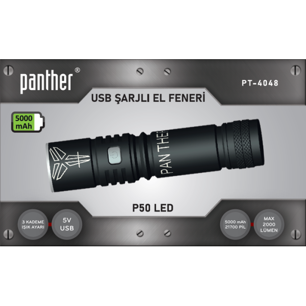 PANTHER PT-4048 USB ŞARJLI FENER