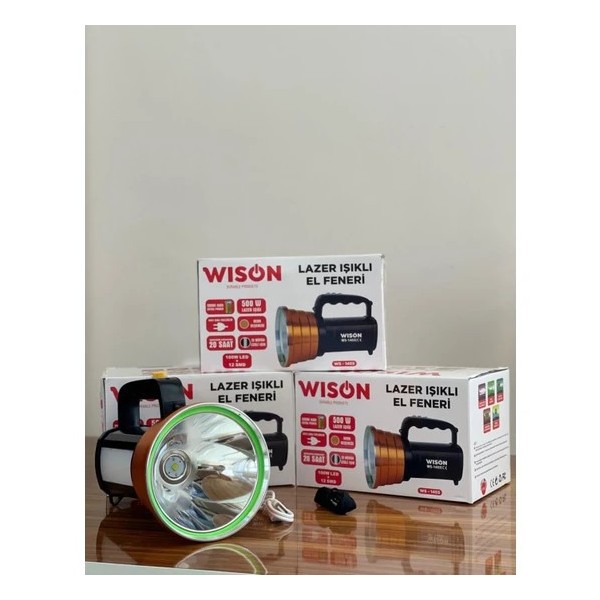 Wıson WS-1455 Uzun Menzilli Lazser Işıklı El Feneri