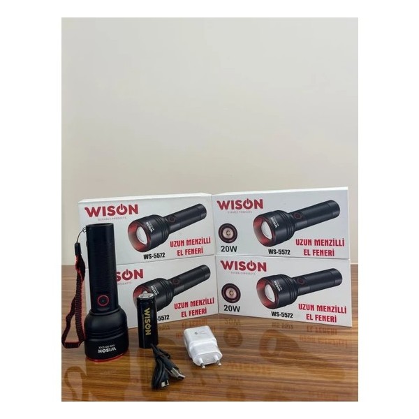 Wıson WS-5510 Uzun Menzilli Şarjlı Avcı Feneri