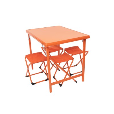 Andoutdoor French 4 Masa ve Sandalye Seti-TURUNCU Andoutdoor French 4 Masa ve Sandalye Seti-TURUNCU
