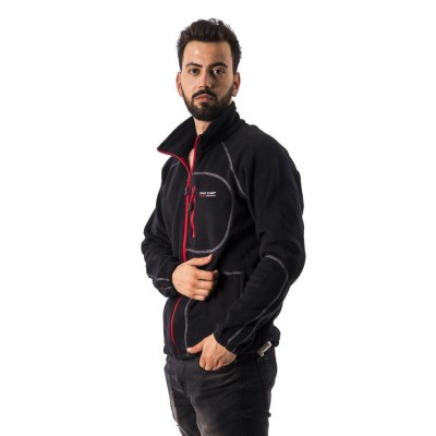 FreeCamp Man Full Zipper Fleece Polar-SİYAH-KIRMIZI FreeCamp Man Full Zipper Fleece Polar-SİYAH-KIRMIZI