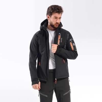 FreeCamp Eagle Softshell Ceket-SİYAH-TURUNCU FreeCamp Eagle Softshell Ceket-SİYAH-TURUNCU