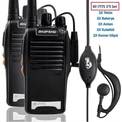 Baofeng BF-777S UHF El Telsizi 2'li Set (Kulaklık Dahil)