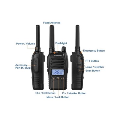 BAOFENG E-88 Ekranlı PMR El telsizi (kulaklık Hediyeli)