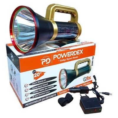 Powerdex PD-5800 Güneş Enerjili Şarjlı El Feneri 20 Watt
