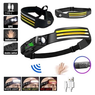 Powerdex PD-1172 COB LED Sensörlü 5 Modlu USB Şarj Edilebilir Dahili Pilli Kafa Feneri