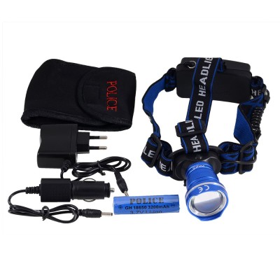 Police PS-1824 Cree T6 Led Zoom Şarj Edilebilir Kafa Feneri
