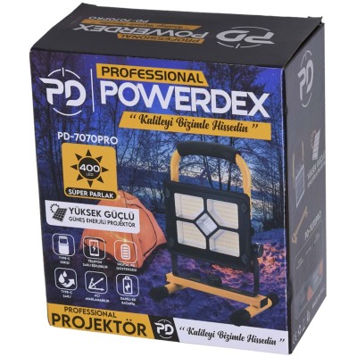 Powerdex PD-7070 Pro Güneş Enerjili Yüksek Güçlü Projektör