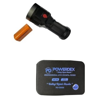 Powerdex PD-12000 Profesyonel Avcı El Feneri 40W 4000 Lümen