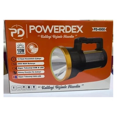 Powerdex PD-4900 10W Profesyonel Güneş Enerjili El Feneri