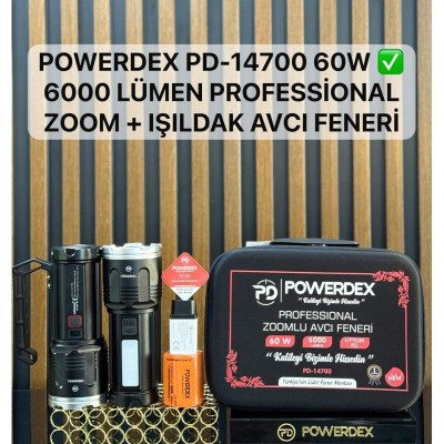 Powerdex PD-14700 Uzun Menzilli Şarjlı El Feneri 6000 Lümen