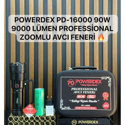 Powerdex PD-16000 Profesyonel Şarjlı El Feneri 9000 Lümen