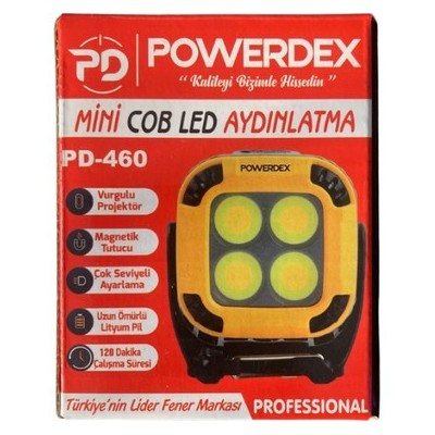 Powerdex PD-460 Şarjlı Mini COB LED Manyetik Aydınlatma