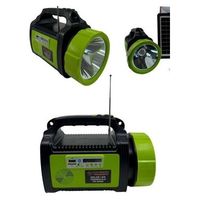 PD-9090 POWERDEX 50W Radyolu 3 Ampüllü Solar Şarjlı Projektör Set