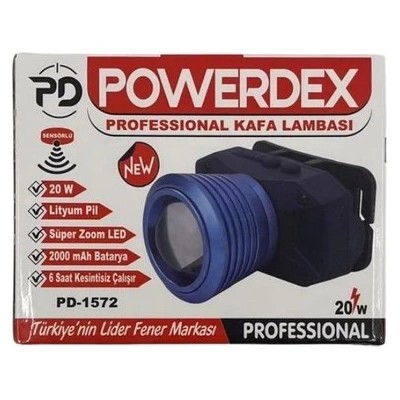 Powerdex PD-1572 Şarjlı Kafa Feneri 20 Watt