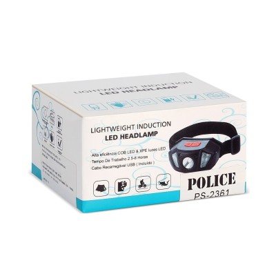 Police PS-2361 Sensörlü Şarjlı Kafa Lambası