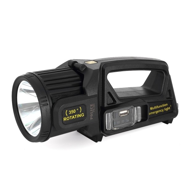 Police PS-384 Şarjlı Güneş Enerjili Spot Fener Döner Başlı