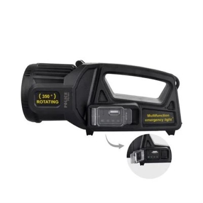 Police PS-384 Şarjlı Güneş Enerjili Spot Fener Döner Başlı