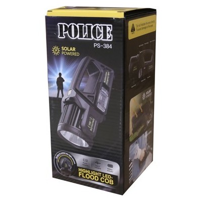 Police PS-384 Şarjlı Güneş Enerjili Spot Fener Döner Başlı