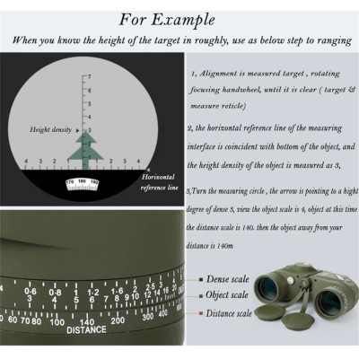 APEXEL 10X50 Deniz Dürbün Uzaklık Ölçer Pusula Avcılık Tekne Gezisi Kuş Gözlemciliği Azot Yüzen Su Geçirmez