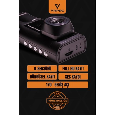 3 Kameralı Wifi'li Araç Kayıt Kamerası Vr-10 | Geniş Görüş – Gece Görüş – Otopark Modu