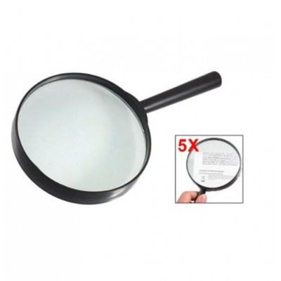 Nikula-Plastik Siyah Yuvarlak Kolu 100mm Dia BÃ¼yÃ¼teÃ§ 5x BÃ¼yÃ¼teÃ§