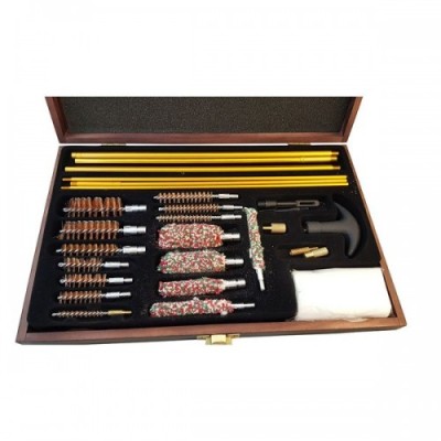 Nikula-27 Parça Ahşap Kutu Evrensel Tabanca Temizleme Seti