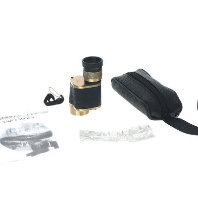 6x24  BaÄ±gÄ±sh, Askeri Tarzi PirinÃ§ Ve Deri KaplamalÄ±, Deri Ã§antalÄ± Monocular DÃ¼rbÃ¼n SarÄ±