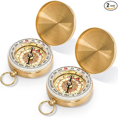 Yuvarlak SarÄ± Metal Kasa Su GeÃ§irmez Fosforlu DayanÄ±klÄ± Pusula G50