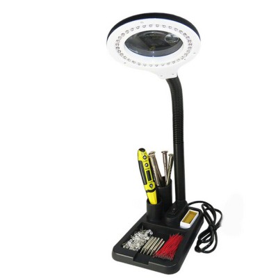 Nikula-Esnek 5X /10x,40 LED Ä±ÅŸÄ±klÄ± bÃ¼yÃ¼teÃ§ ,lamba  bÃ¼yÃ¼teÃ§ okuma, Ã§alÄ±ÅŸma lehim masa lambasÄ± A808