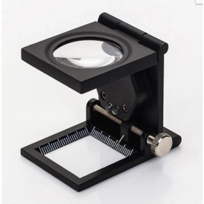 Nikula-28x28 Mm KatlanÄ±r SayaÃ§lÄ± Metal LÃ¼p, 2 LED IÅŸÄ±klÄ± BÃ¼yÃ¼teÃ§ Tekstil Th9005A