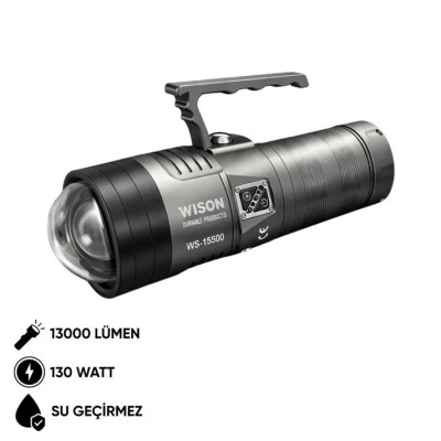 Wison WS-15500 13000 Lümen 130 Watt Profesyonel El Feneri