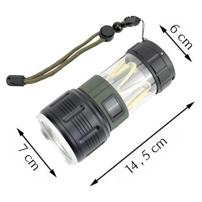 Wison WS-705 Çok Fonksiyonlu Kamp Lambası, Şerit LED Işıklı, El Feneri 10 watt