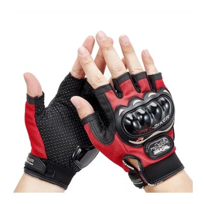 Probiker PR120S Motosiklet Eldiveni Siyah Yarım Eldiven Kısa Spor Bisiklet Eldiven