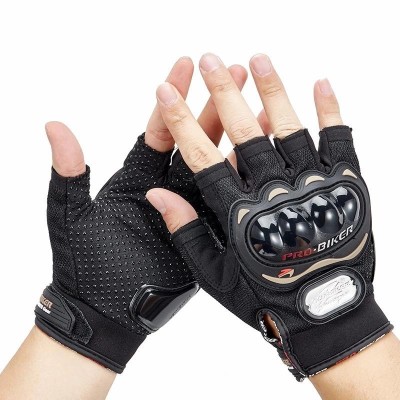 Probiker PR120S Motosiklet Eldiveni Siyah Yarım Eldiven Kısa Spor Bisiklet Eldiven