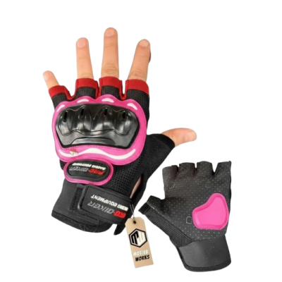 Probiker PR230P Motosiklet Eldiveni CE/EN Etiketli A Kalite Pembe Yarım Eldiven Kısa Spor Bisiklet Eldiven