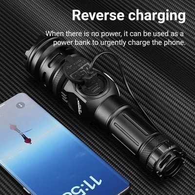 Wıson Ws-6868 2500 Lümen 25 Wat 5000 Mah Pil Şarj Edilebilir Uzun Menzilli El Feneri