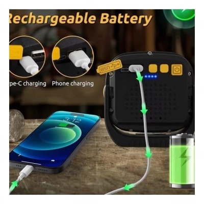 Wison WS-582 Powerbank Özellikli Tripod Bağlantılı Mıknatıslı 3500 Lümen USB Şarjlı Çalışma Feneri